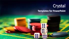  Presentation with free trial casino - Amazing slide deck having gambling green table in casino backdrop and a navy blue colored foreground