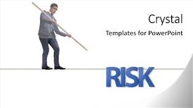  Presentation with market risk - Presentation theme with gambling market - businessman in risk concept walking background and a white colored foreground