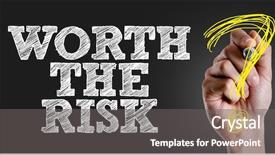  Presentation with market risk - Beautiful PPT theme featuring gambling market - hand writing the text worth backdrop and a gray colored foreground