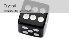  Presentation with art black and white marble - Colorful theme enhanced with game - black dice with number six backdrop and a light gray colored foreground