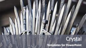  Presentation with fair - Amazing presentation design having game - throne made of swords backdrop and a gray colored foreground