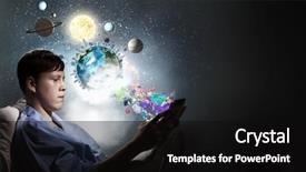  Presentation with nasa - PPT layouts having game addict - teenage boy in pajamas lying background and a black colored foreground