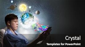  Presentation with nasa - Amazing presentation design having game addict - teenage boy in pajamas lying backdrop and a  colored foreground