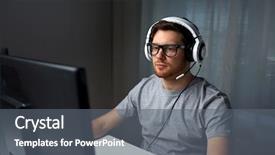  Presentation with entertainment - Amazing slide set having game at home and streaming backdrop and a  colored foreground