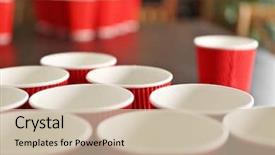  Presentation with beer pong table - PPT theme featuring game beer pong on table background and a  colored foreground