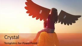  Presentation with filipino child playing - Cool new presentation with girl plays in the bird backdrop and a red colored foreground