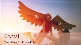  Presentation with motivation - PPT layouts having motivation emotion - mother and her daughter child background and a coral colored foreground