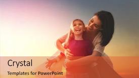  Presentation with motivation - Colorful PPT layouts enhanced with motivation emotion - mother and her daughter child backdrop and a red colored foreground