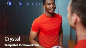  Presentation with breastfeeding and african american - Presentation enhanced with game change - african-american guy in football uniform background and a tawny brown colored foreground