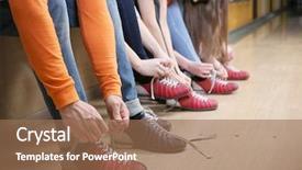  Presentation with young people in the club - Presentation theme consisting of game change - group of young people changing background and a coral colored foreground