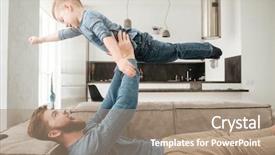  Presentation with father - Amazing slides having game change - photo of smiling bearded father backdrop and a  colored foreground