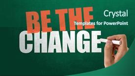  Presentation with change - PPT layouts with game changer - be the change background and a ocean colored foreground