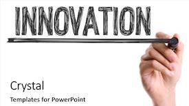  Presentation with game changer - Beautiful slide set featuring game changer - hand with marker writing backdrop and a white colored foreground