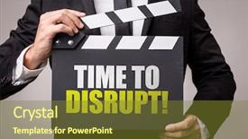  Presentation with game changer - Slide set enhanced with game changer - time to disrupt background and a tawny brown colored foreground