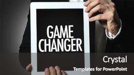  Presentation with game changer - PPT theme having game changer background and a dark gray colored foreground