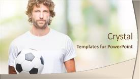  Presentation with hispanic - Audience pleasing PPT theme consisting of game clue - handsome hispanic man model holding backdrop and a soft green colored foreground