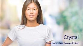  Presentation with multi sports soccer football basketball - Beautiful slides featuring game clue - young asian woman holding football backdrop and a sky blue colored foreground