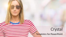  Presentation with football field or soccer field - PPT layouts featuring game clue - young beautiful woman holding soccer background and a  colored foreground