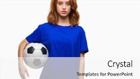  Presentation with beautiful midnight sun over - Audience pleasing slides consisting of game clue - young beautiful woman over isolated backdrop and a  colored foreground