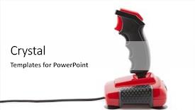  Presentation with classic - Slide deck consisting of game controller - classic joystick with clipping path background and a white colored foreground