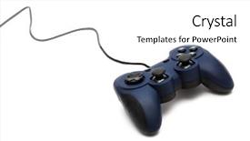  Presentation with controller - Colorful slides enhanced with game controller - modern joystick for gaming backdrop and a white colored foreground