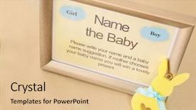  Presentation with baby shower - PPT theme consisting of game for suggestion of baby background and a  colored foreground