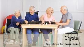  Presentation with nursing - Theme featuring game in a nursing home background and a soft green colored foreground