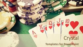  Presentation with green life - PPT theme featuring game life - view of a gaming table background and a cream colored foreground