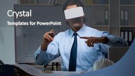  Presentation with harlem night - Amazing PPT theme having game menu - young male architect working night backdrop and a  colored foreground