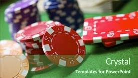  Presentation with night - Cool new PPT theme with game night - view of a gaming table backdrop and a forest green colored foreground