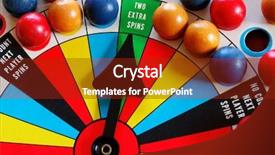  Presentation with board game - Slide deck with game of chance background and a tawny brown colored foreground