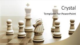  Presentation with chess - PPT theme having game of chess toned background and a white colored foreground