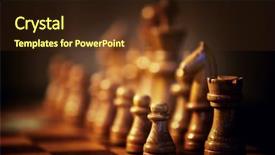  Presentation with chess - Theme having game of chess with wooden background and a wine colored foreground