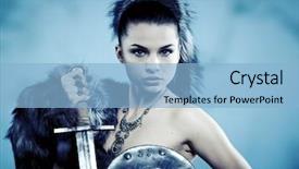  Presentation with throne - Presentation design having game of thrones background and a light blue colored foreground