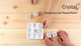  Presentation with tic tac toe - PPT layouts consisting of game of tic tac toe background and a coral colored foreground