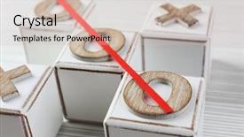  Presentation with tic tac toe - Presentation enhanced with game of tic tac toe background and a lemonade colored foreground