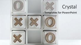  Presentation with tic tac toe - Colorful presentation enhanced with game of tic tac toe backdrop and a sky blue colored foreground