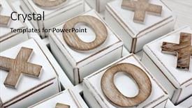  Presentation with tic tac toe - PPT layouts with game of tic tac toe background and a light gray colored foreground