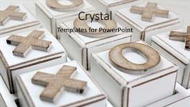  Presentation with tic tac toe - Cool new theme with game of tic tac toe backdrop and a light gray colored foreground