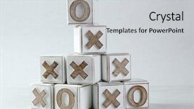  Presentation with tic tac toe - Presentation with game of tic tac toe background and a light gray colored foreground