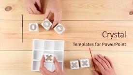  Presentation with tic tac toe - Audience pleasing slide deck consisting of game of tic tac toe backdrop and a  colored foreground