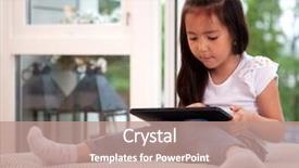  Presentation with game - Beautiful theme featuring game on a digital backdrop and a coral colored foreground