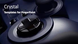  Presentation with controller - Presentation theme consisting of game-pad-video-controller-gamepad background and a  colored foreground