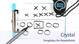  Presentation with marker - Amazing slides having game plan - clipboard with stopwatch and marker backdrop and a sky blue colored foreground