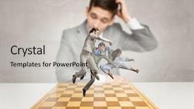  Presentation with strategy plan - Slides enhanced with game plan - competition and strategy in business background and a  colored foreground