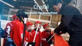  Presentation with tactics - Presentation theme having game plan tactics in hockey background and a ocean colored foreground