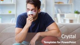  Presentation with sports - Cool new presentation theme with game suffered loss with broken backdrop and a coral colored foreground