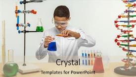  Presentation with chemical experiment - Audience pleasing presentation design consisting of game testing - african american school boy sitting backdrop and a lemonade colored foreground