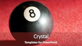  Presentation with game - Slide deck having game the black eight ball background and a tawny brown colored foreground