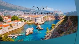  Presentation with dalmatia - Colorful slides enhanced with travel destination city of dubrovnik backdrop and a ocean colored foreground